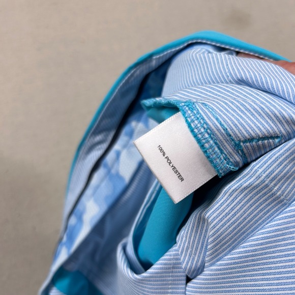 Peter Millar Shorts Mens 34 Performance Golf Chino 9" Stretch Blue Preppy Crown - Picture 6 of 11